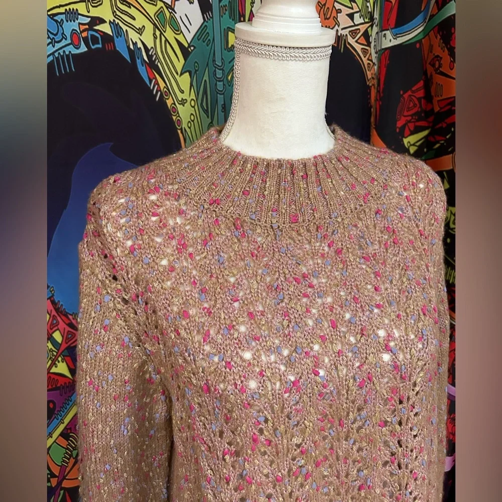 Democracy Open Weave Sweater Size Medium - Picture 2 of 9